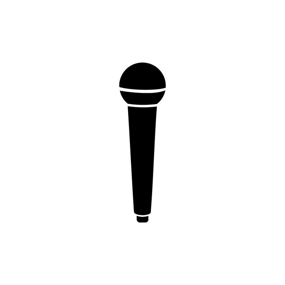Live performance pictogram representing a mic
