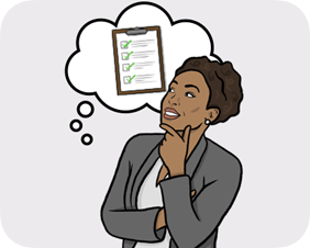 Woman thinking about her rights